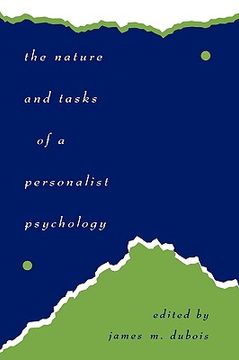 portada the nature and tasks of a personalist psychology (en Inglés)