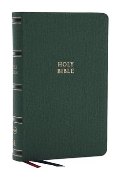 portada Nkjv, Single-Column Reference Bible, Verse-By-Verse, Green Leathersoft, red Letter, Comfort Print (Thumb Indexed) 