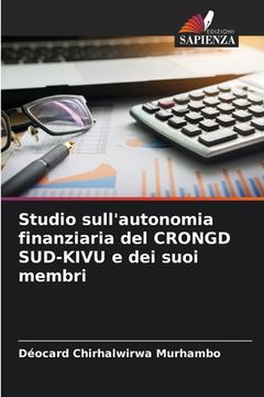 portada Studio sull'autonomia finanziaria del CRONGD SUD-KIVU e dei suoi membri (in Italian)
