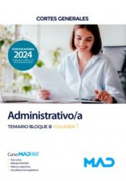 portada Administrativo/A. Temario Bloque b Volumen 1