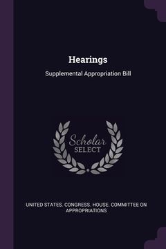 portada Hearings: Supplemental Appropriation Bill (in English)