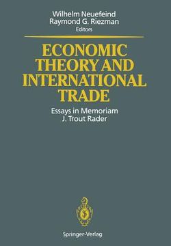 portada economic theory and international trade: essays in memoriam j. trout rader (en Inglés)