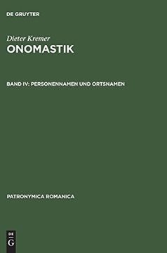 portada Onomastik, Band iv, Personennamen und Ortsnamen (en Alemán)