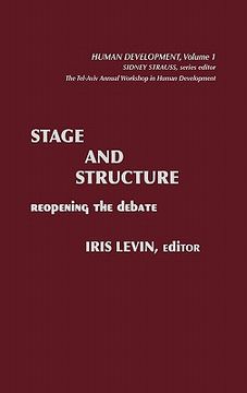 portada stage and structure: reopening the debate (in English)