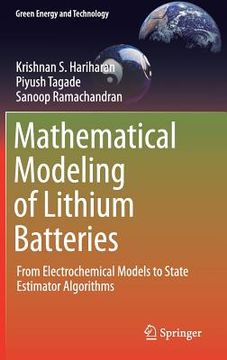 portada Mathematical Modeling of Lithium Batteries: From Electrochemical Models to State Estimator Algorithms 