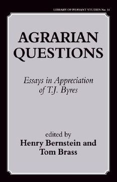 portada agrarian questions: essays in appreciation of t.j.byres (en Inglés)