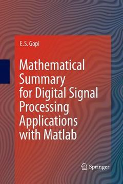 portada Mathematical Summary for Digital Signal Processing Applications with MATLAB (en Inglés)