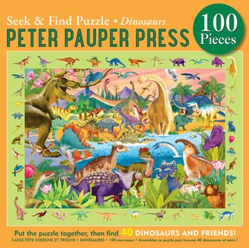 portada Dinosaurs Seek & Find 100-Piece Jigsaw Puzzle (en Inglés)