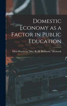 portada Domestic Economy as a Factor in Public Education
