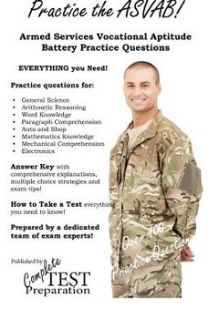 portada practice the asvab: armed services vocational aptitude battery practice questions (in English)