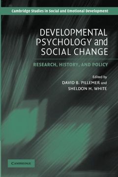 portada Developmental Psychology and Social Change Paperback: Research, History and Policy (Cambridge Studies in Social and Emotional Development) (en Inglés)