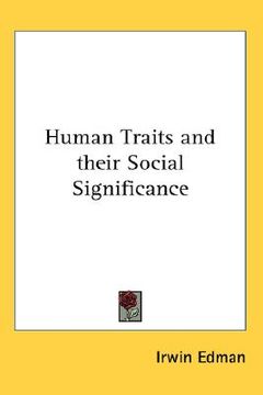 portada human traits and their social significance (en Inglés)