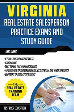 portada Virginia Real Estate Salesperson Practice Exams and Study Guide 