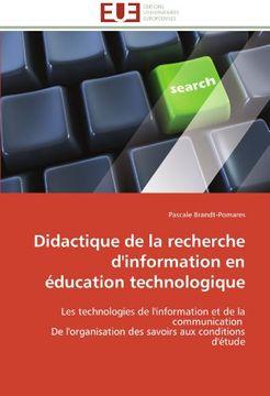 portada Didactique de La Recherche D'Information En Education Technologique