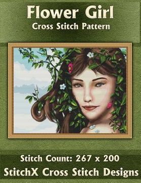 portada Flower Girl Cross Stitch Pattern (in English)