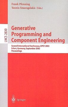 portada generative programming and component engineering: second international conference, gpce 2003, erfurt, germany, september 22-25, 2003, proceedings (en Inglés)