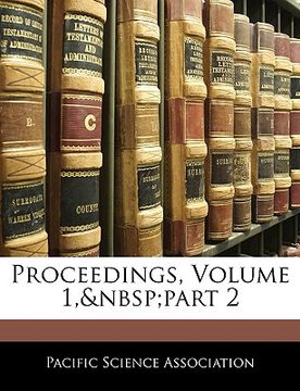 portada proceedings, volume 1, part 2 (en Inglés)