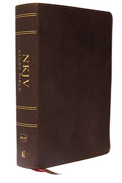 portada Nkjv Study Bible, Premium Calfskin Leather, Brown, Full-Color, Comfort Print: The Complete Resource for Studying God’S Word (en Inglés)