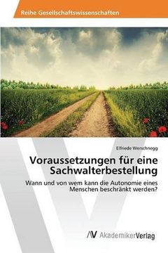 portada Voraussetzungen für eine Sachwalterbestellung (German Edition)