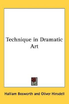 portada technique in dramatic art (en Inglés)