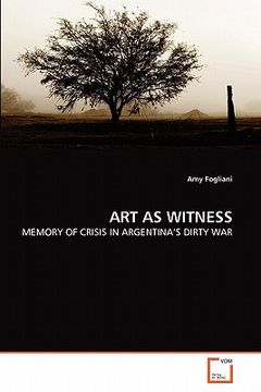 portada art as witness (en Inglés)