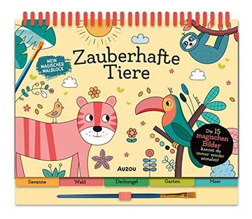 portada Zauberhafte Tiere (Mein Magischer Malblock) (en Alemán)