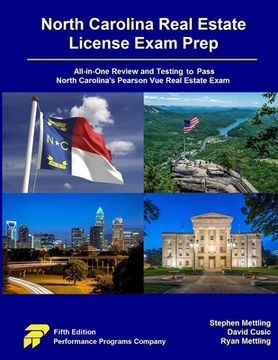 portada North Carolina Real Estate License Exam Prep: All-in-One Review and Testing to Pass North Carolina's Pearson Vue Real Estate Exam (in English)