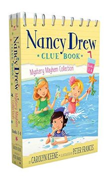 portada Nancy Drew Clue Book Mystery Mayhem Collection Books 1-4: Pool Party Puzzler; Last Lemonade Standing; A Star Witness; Big Top Flop
