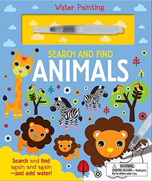 portada Search and Find Animals (Water Painting Search and Find) (en Inglés)