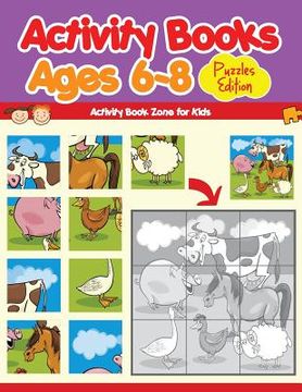 portada Activity Books Ages 6-8 Puzzles Edition (en Inglés)