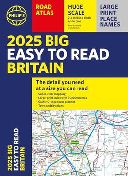 portada 2025 Philip's big Easy to Read Britain Road Atlas (en Inglés)