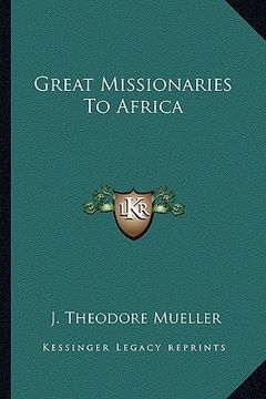 portada great missionaries to africa (in English)