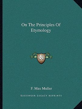 portada on the principles of etymology (en Inglés)