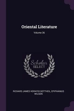 portada Oriental Literature; Volume 36 (en Inglés)