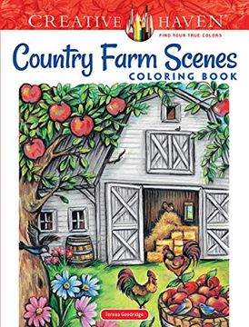 portada Creative Haven Country Farm Scenes Coloring Book (en Inglés)