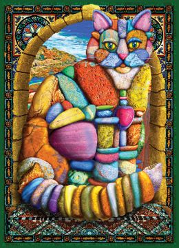 portada Cairn Stone cat 1000-Piece Puzzle (en Inglés)
