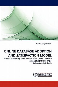portada online database adoption and satisfaction model (en Inglés)
