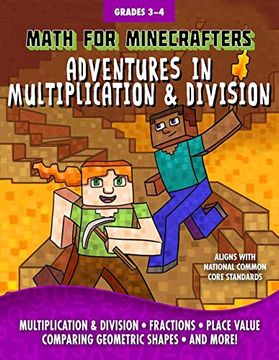 portada Math for Minecrafters: Adventures in Multiplication & Division (en Inglés)