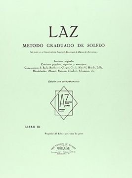 portada Laz con Acompañamiento - Libro Iii: Método Graduado de Solfeo (in Spanish)