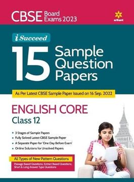 portada Cbse Board Exams 2023 I-Succeed 15 Sample Question Papers English Core Class 12Th (en Inglés)