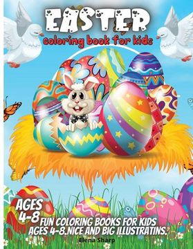 portada Easter Coloring Book for Kids Ages 4-8: Fun Coloring Books for Kids Ages 4-8. Nice and big Illustratins. (en Inglés)
