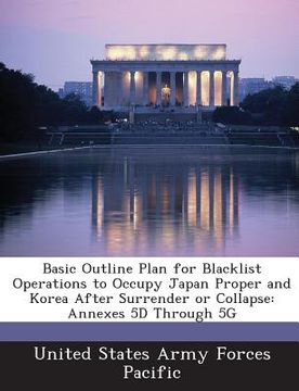 portada Basic Outline Plan for Blacklist Operations to Occupy Japan Proper and Korea After Surrender or Collapse: Annexes 5d Through 5g (in English)