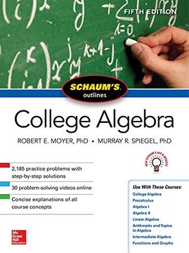 portada Schaum's Outline of College Algebra, Fifth Edition (Schaum's Outlines) (en Inglés)
