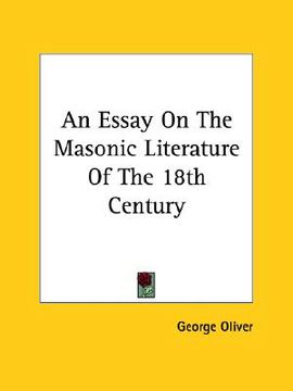 portada an essay on the masonic literature of the 18th century