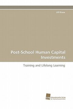 portada post-school human capital investments (en Inglés)