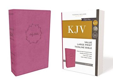 portada Kjv, Value Thinline Bible, Large Print, Leathersoft, Pink, red Letter Edition, Comfort Print (in English)