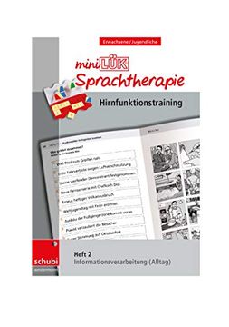 portada Minilük-Sprachtherapie Heft 2 - Hirnfunktionstraining: Infomationsverarbeitung Alltag