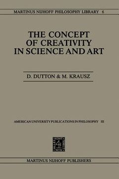 portada The Concept of Creativity in Science and Art (in English)