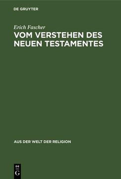 portada Vom Verstehen des Neuen Testamentes (en Alemán)
