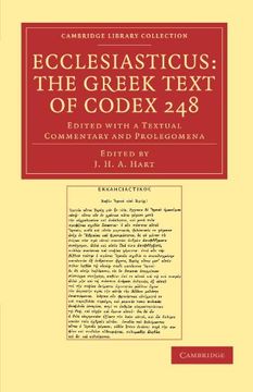 portada Ecclesiasticus: The Greek Text of Codex 248: Edited With a Textual Commentary and Prolegomena (Cambridge Library Collection - Biblical Studies) (en Inglés)